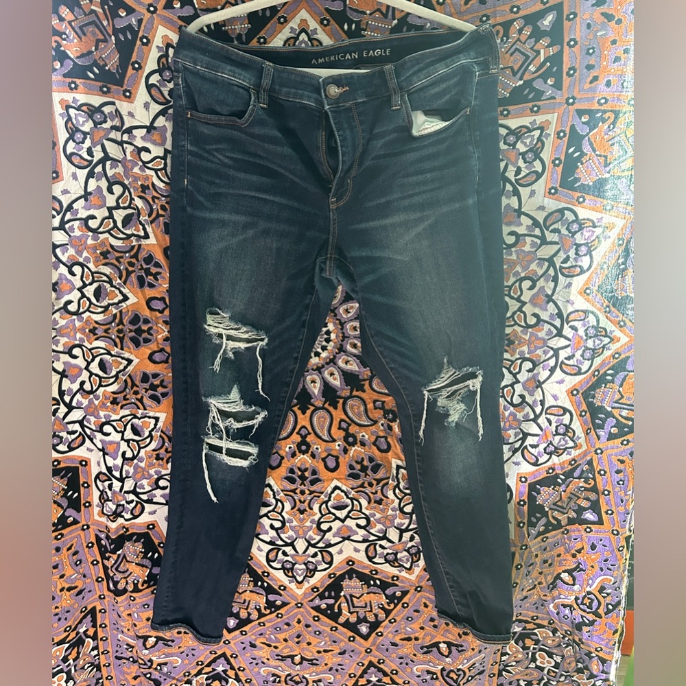American Eagle next level stretch size 18 skinny distressed
